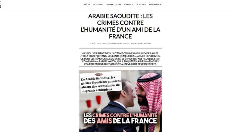 Saudi Arabia: Crimes Against Humanity Committed by Friend of France