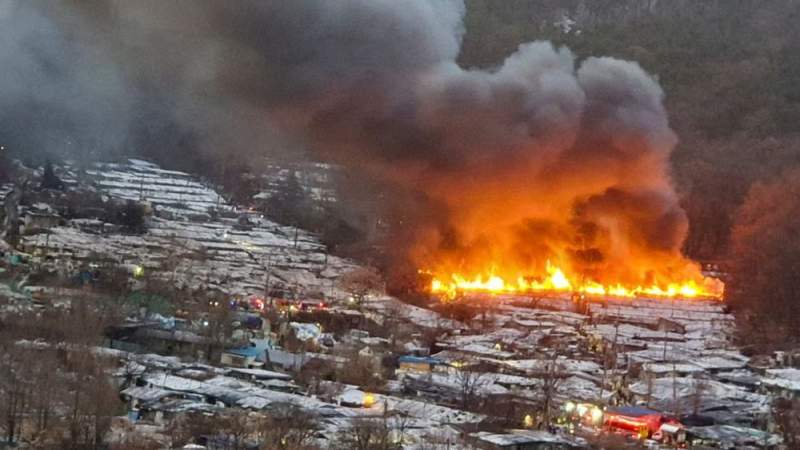 Hundreds Evacuated As Massive Blaze Erupts in One of Seoul’s Last Slums