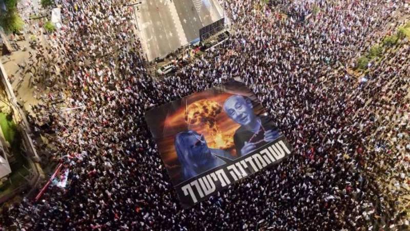 Thousands of Protesters Take to Streets Against Israeli Cabinet for 34th Consecutive Week