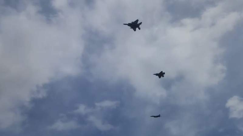 Israeli Enemy Flies Swarm of War Jets at Low Altitude over Martyr Sayyed Nasrallah Funeral