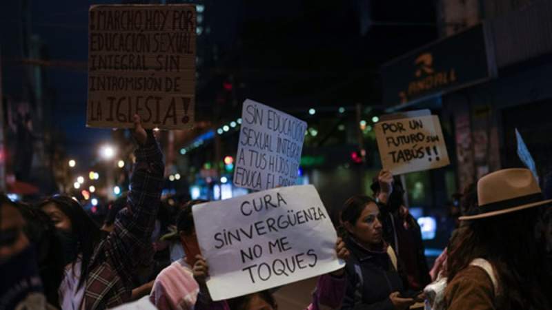 Bolivian Protesters Take to Streets to Ask for Action over Sexual Abuse in Church-Run Schools
