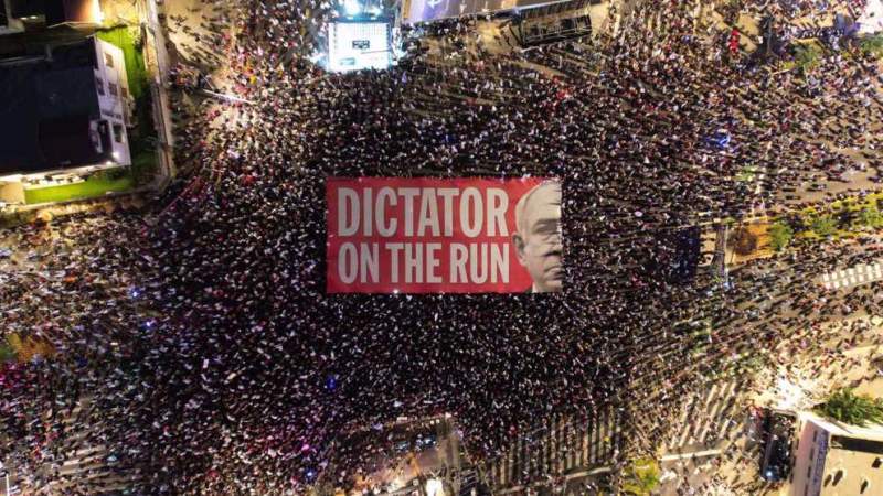Tens of Thousands Protest Against Israel’s ‘Crime Minister’ for 38th Straight Week