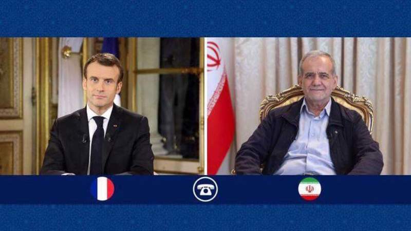 Intl. Rights Cannot Be Taken Away Through War or Threats, Pezeshkian Tells Macron