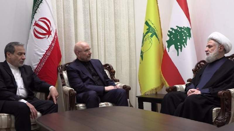 Iran’s Parliament Speaker, Foreign Minister Meet Hezbollah Chief in Beirut