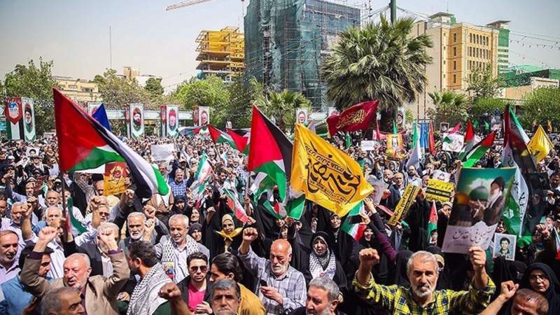 People Rally in Tehran to Condemn Intensified Israeli Genocide in Gaza