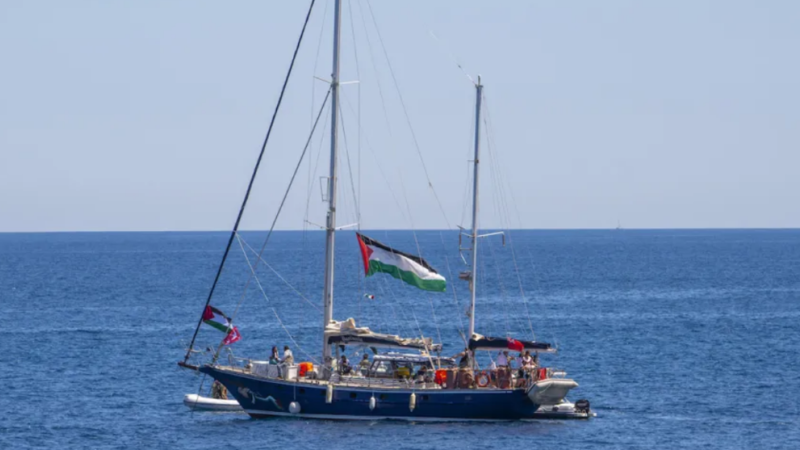 Freedom Flotilla Aid Ship Sailing Toward Gaza Despite Israel’s Threats to Target Vessel