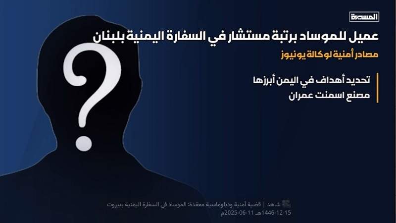 Mossad Spy Arrested at Mercenary Embassy in Beirut After Identifying Targets in Yemen
