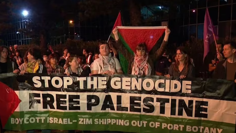 Australian Police Clash with Protesters Blocking Israeli Ship at Sydney Port