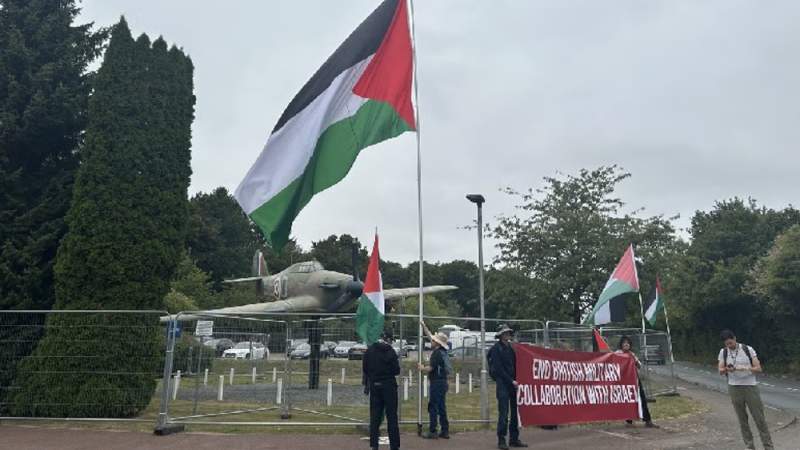 Mass Protest at RAF High Command Against UK's Complicity in Gaza Genocide