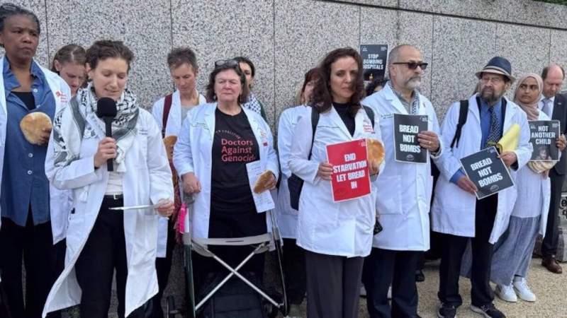 Doctors Against Genocide Express Solidarity with Gaza in Protest Held at US Capitol