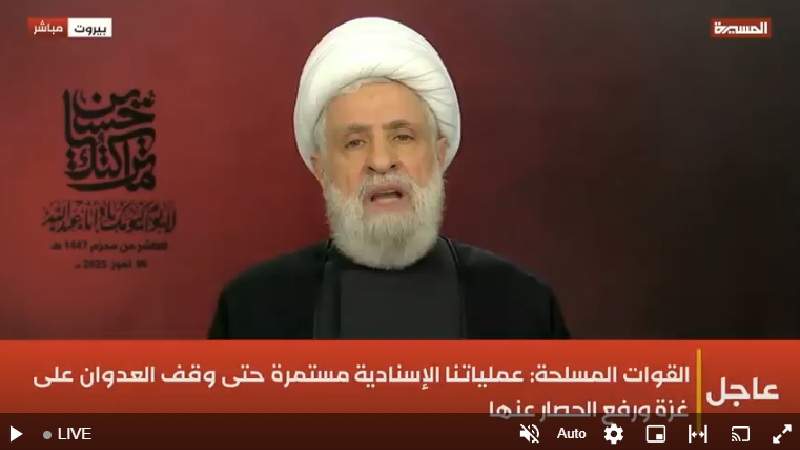 Hezbollah’s Sheikh Qassem: Yemen Sets a Unique Example in Humbling America and Israel